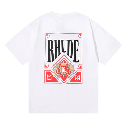 Spring Summer Rhude Shirt Man T Shirts Women Tees Skateboard Oversize Men Short Sleeve T-shirt Brand Men's T-shirts US SIZE S-XXL