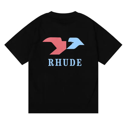 Spring Summer Rhude Shirt Man T Shirts Women Tees Skateboard Oversize Men Short Sleeve T-shirt Brand Men's T-shirts US SIZE S-XXL