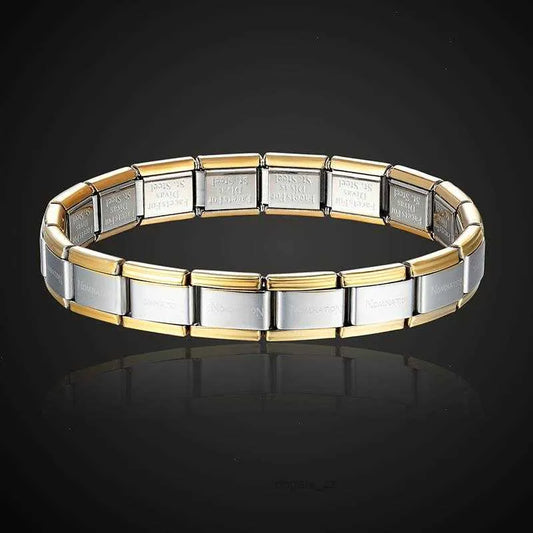 Stainless Steel Bracelet Letter And Stretch Fashion Bangle For Everybody Nomination Jewelry Style6752932