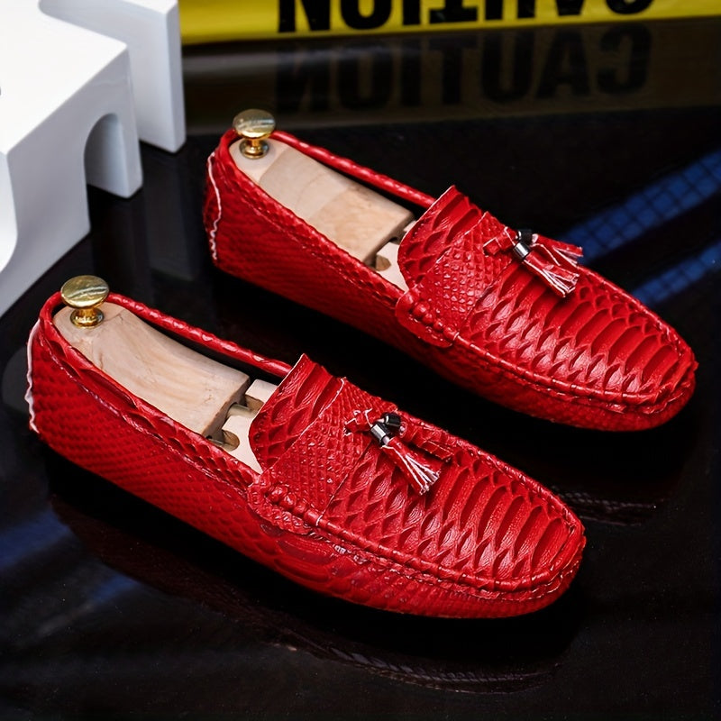 Stylish Men's Tassel Loafers | Non-Slip Rubber Sole & Comfy Insole | Ideal for All-Season Party Wear