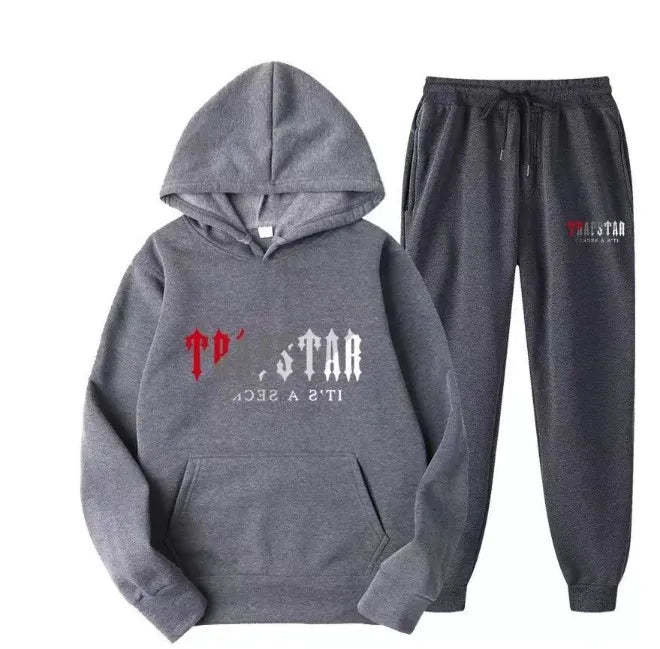 Mens hoodie Trapstar tracksuit and shooters tracksuit rainbow hoodedEmbroidery Plush Letter Decoration Thick sportswear men and women sportswear suit trousers