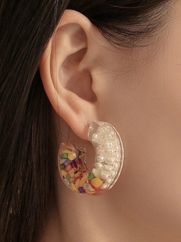 sengpan 2024 New Original Colorful Stone Resin Earrings