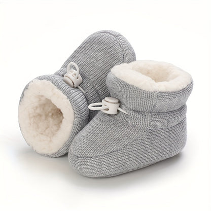 Children's Shoes Winter Thickened Fleece Warm Shoes Soft Sole Walking Shoes 6-9-12 Months Anti-slip Shoes