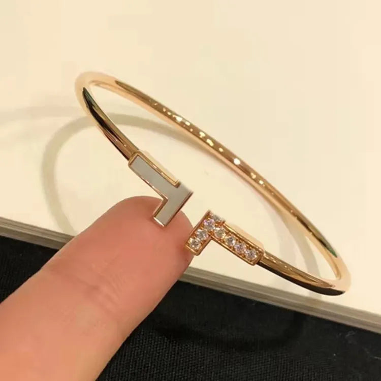 Bracelet Classic Diamond Designer Jewelry Rose Gold Bangle for Women Men Brithday Perfect Gift