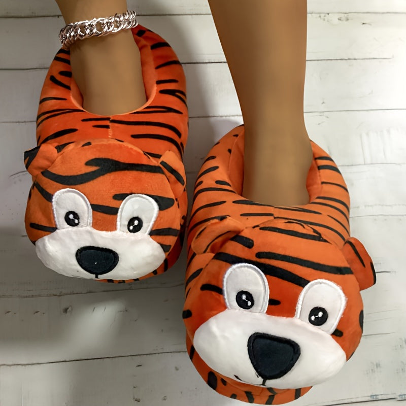 Cozy & Adorable Animal Design Slip-On Shoes For Young Youngsters - Warm, Lightweight Indoor/Outdoor Footwear With Embroidered Details, Ideal For Fall/Winter