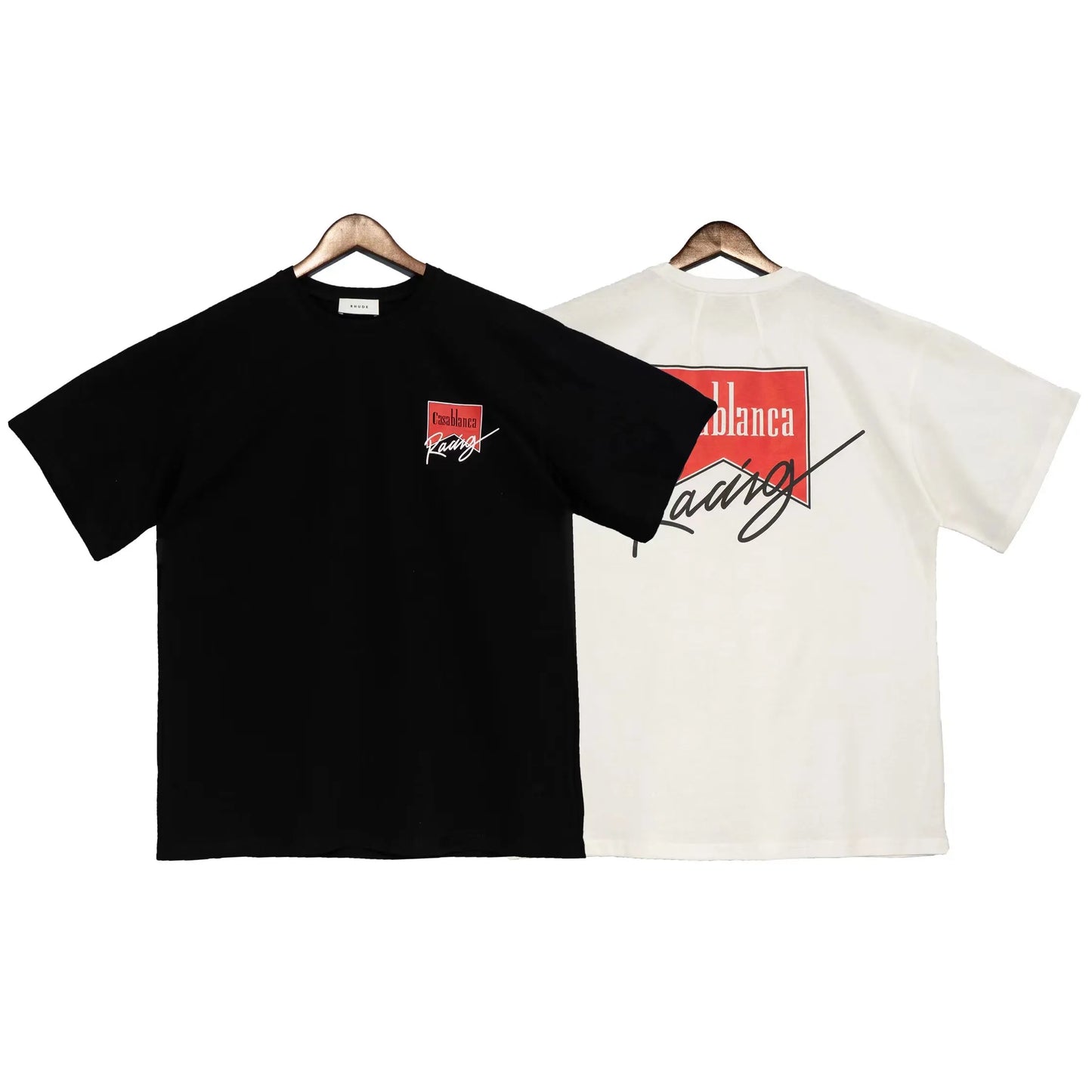 Brand Rhude T Shirts Designer Shirt Men Shorts Print White Black S M L Xl Street Cotton Fashion Youth Mens Tshirts Tshirt