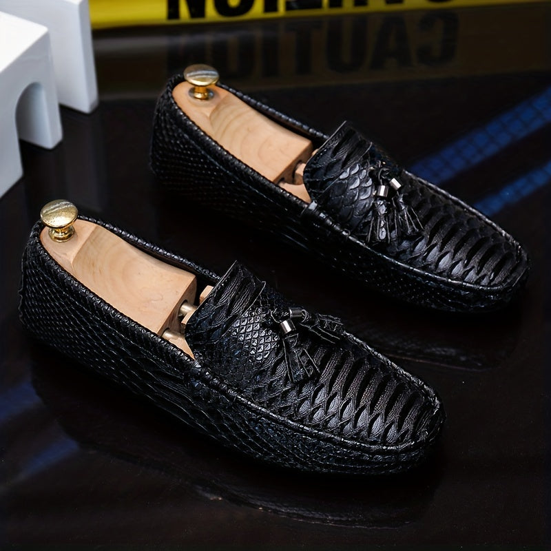 Stylish Men's Tassel Loafers | Non-Slip Rubber Sole & Comfy Insole | Ideal for All-Season Party Wear