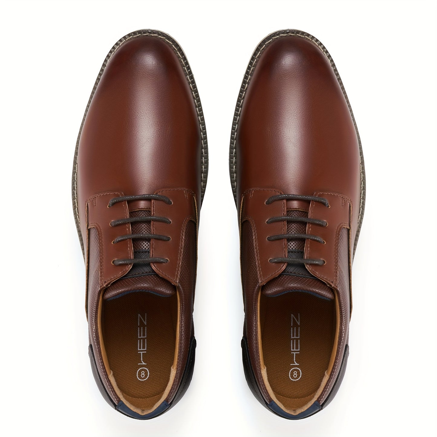 Stylish Oxford Masterpiece - Premium Leather, Lace-Up Closure, Breathable Insoles, Comfortable Walking Shoes for Business, Office, Formal Events and Daily Wear - Modern Derby Dress Sneakers with Slip-Resistant Soles