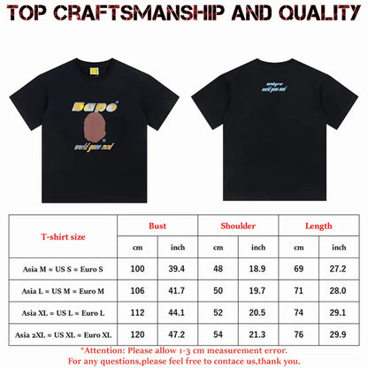 designer Mens T Shirts Top Craftsmanship mens womens Fashion tshirt Foam Print Short Sleeve Street Casual tees Cotton polo tshirts