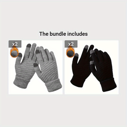 Thermal Womens Winter Touch Screen Gloves - Warm, Thicker, and Water-Resistant for Cold Weather - Hand Washable, Ideal for Driving, Running, and Texting