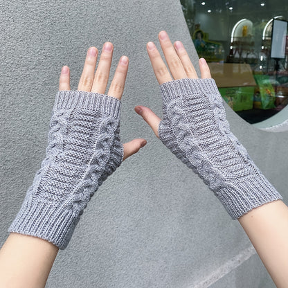 Thermal Fingerless Knit Long Gloves for Women - Soft, Warm, and Cozy Hand Warmers for Cold Winter Days - Fashionable Winter Accessories for Outdoor Activities