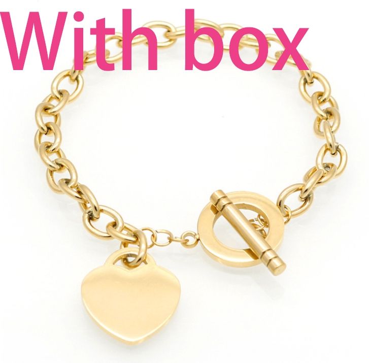 Designer Heart Bracelets Jewelry High Quality 18K Gold Plated Love Gift Jewelry for Womens New Stainless Steel Non Fade Bracelet Wholesale