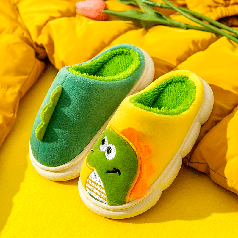 Cozy Cartoon Fleece House Shoes - Ultra-Comfortable and Cozy Design with Non-Slip Sole, Soft and Gentle Bottom, Perfect for Indoor Play and Lounging, Suitable for Both Boys and Girls, Ideal for Cold Autumn and Winter Days