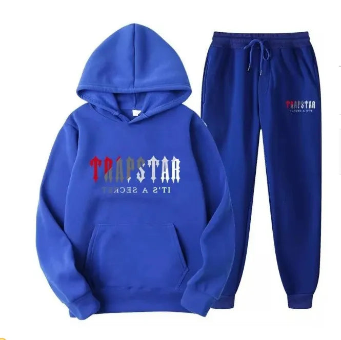 Mens hoodie Trapstar tracksuit and shooters tracksuit rainbow hoodedEmbroidery Plush Letter Decoration Thick sportswear men and women sportswear suit trousers