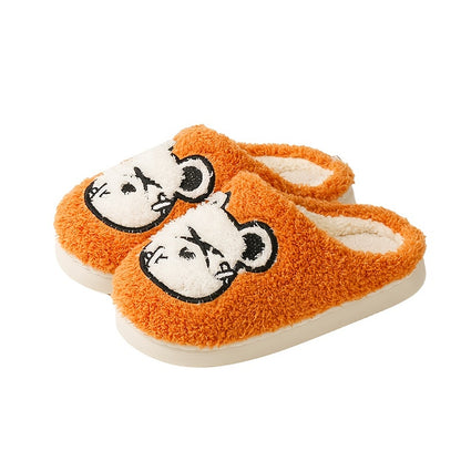 Cozy Cartoon Bear House Slippers - Soft, Anti-Slip, Warm, and Fuzzy Indoor Shoes for Boys and Girls - Perfect for Autumn and Winter, Home Wear, Gift Idea