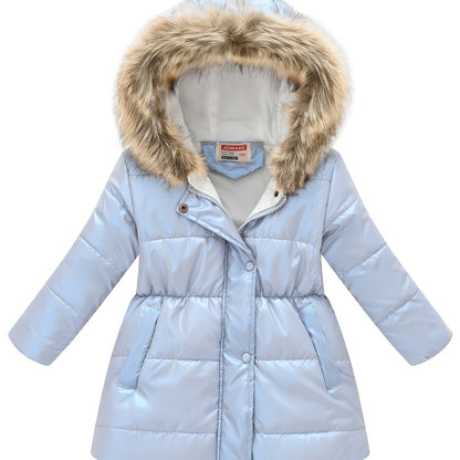 Girls' Adorable Thickened Thermal Hooded Puffer Jacket - Soft, Warm, Water-Resistant Down Alternative Padded Outwear for Winter, Cold Weather, and Outdoor Activities - Stylish, Cute, and Cozy Design for School, Daily Wear, and Travel