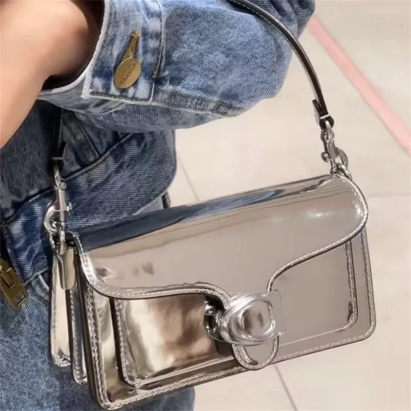 High quality underarm 10a tote bag designer women handbag Tabby 26 crossbody purse lady party accessories leather shoulder bags silver color xb128