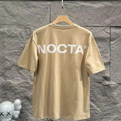 Men's T-Shirts Nocta functional draw short sleeve 100% Cotton T-shirt white outdoor round neck men's and women's tee printing leisure spring summer new