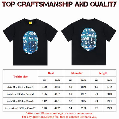 designer Mens T Shirts Top Craftsmanship mens womens Fashion tshirt Foam Print Short Sleeve Street Casual tees Cotton polo tshirts