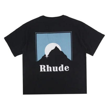 Spring Summer Rhude Shirt Man T Shirts Women Tees Skateboard Oversize Men Short Sleeve T-shirt Brand Men's T-shirts US SIZE S-XXL