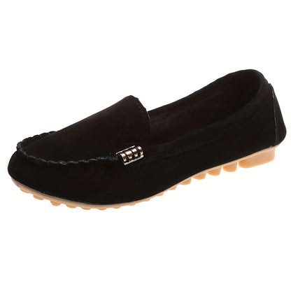 Comfortable Women's Slip-On Loafers with Round Toe - Stylish and Supportive Footwear for All-Day Wear