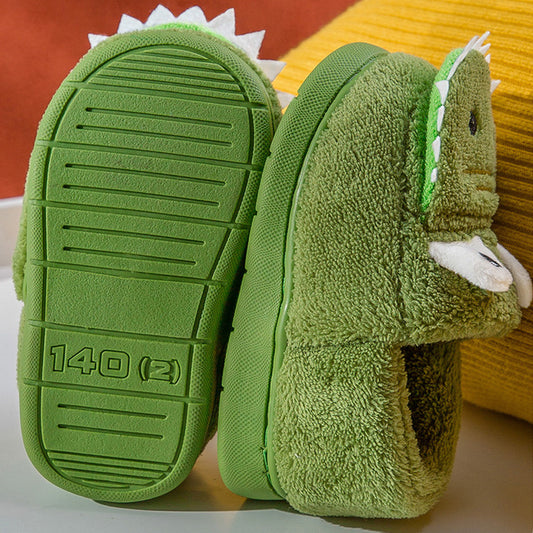 Adorable Fuzzy Dinosaur Slippers for Toddler Girls & Boys - Soft, Warm, and Cozy Indoor Shoes with Cute Prehistoric Pattern - Perfect for Little Ones' Daily Wear