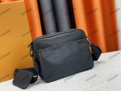 TRIO Pochette Messenger Bags Damier Spray handbags totes designer 3pc bag women men Luxury genuine leather Letter printing wallet Coin purse pouch Satchels M21396