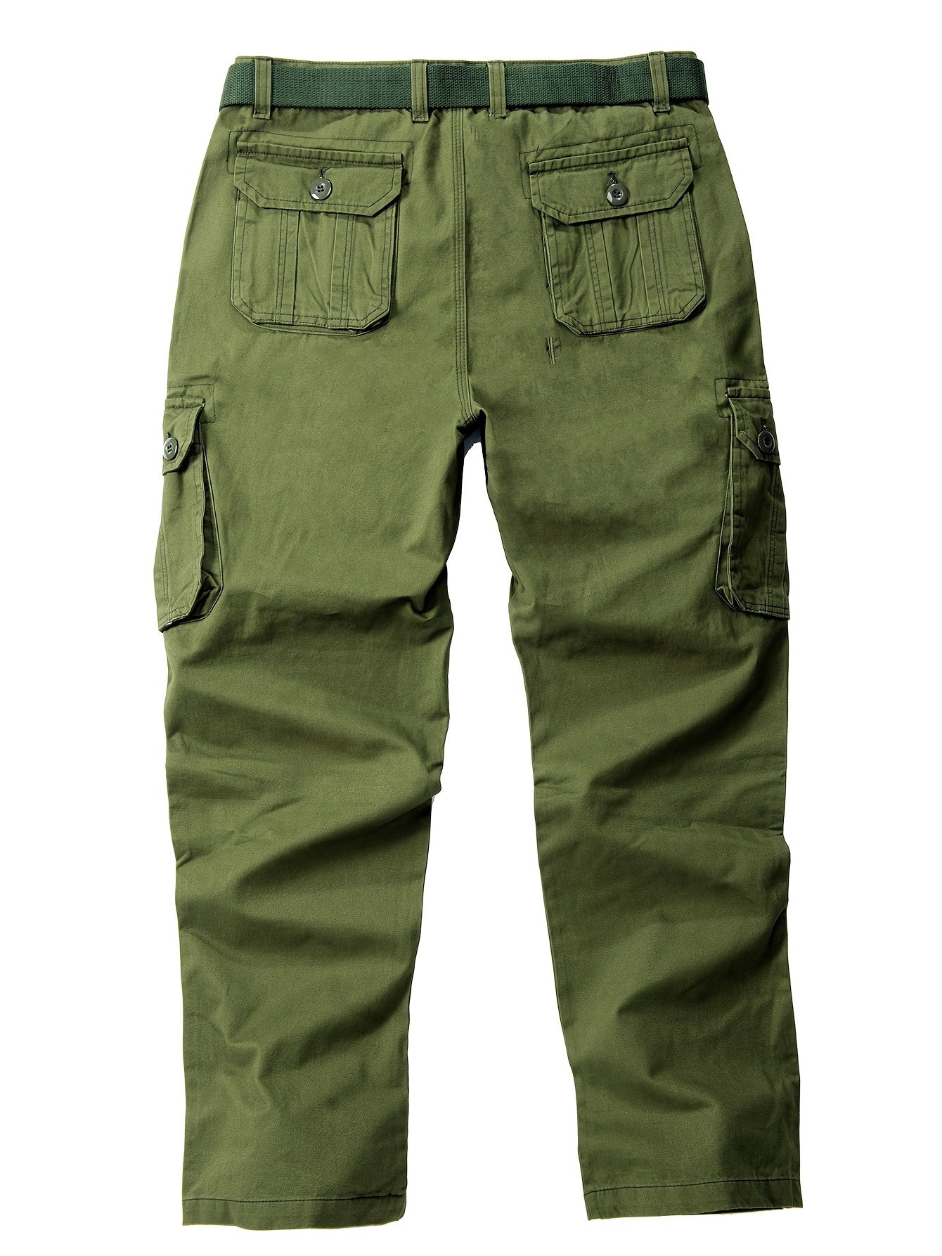 Men's Solid Color Cargo Pants - Trendy Loose Fit, Flap Pockets, Comfortable Casual Wear, Versatile, Breathable, and Durable