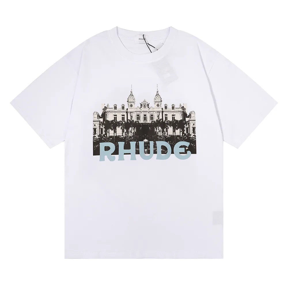 Spring Summer Rhude Shirt Man T Shirts Women Tees Skateboard Oversize Men Short Sleeve T-shirt Brand Men's T-shirts US SIZE S-XXL