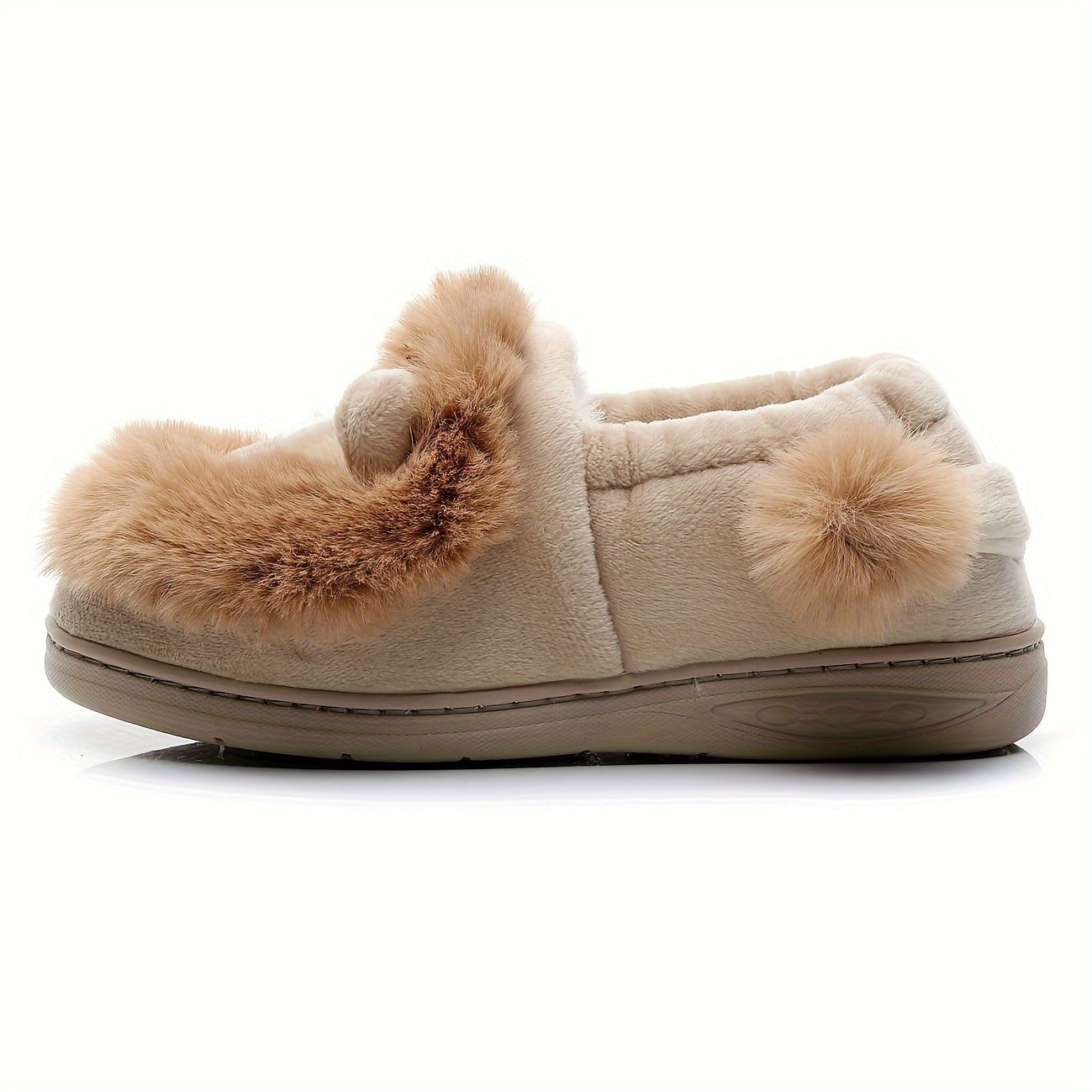 Cozy Lion Pattern Furry Slip-On Shoes for Boys - Soft, Comfy, Non-Slip, Thermal Indoor Footwear with Warm Fleece Lining for Cold Winter Days - Ideal for Kids' Everyday Wear