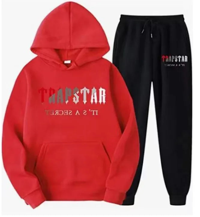 Mens hoodie Trapstar tracksuit and shooters tracksuit rainbow hoodedEmbroidery Plush Letter Decoration Thick sportswear men and women sportswear suit trousers