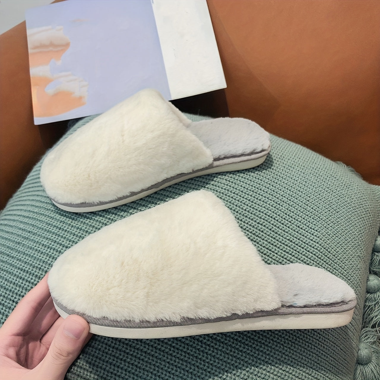 Cozy & Stylish Slippers - Soft, Comfortable Indoor Shoes with Non-Slip Rubber Sole for All Seasons