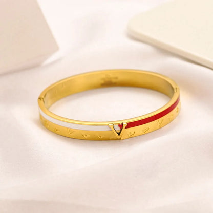 America Fashion Style Bracelets Women Bangle Luxury Designer Jewelry 18K Gold Plated Stainless steel Wedding Lovers Gift Bangles Wholesale ZG1212