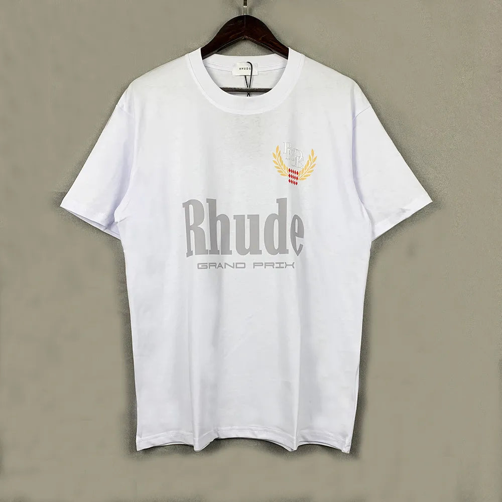 Spring Summer Rhude Shirt Man T Shirts Women Tees Skateboard Oversize Men Short Sleeve T-shirt Brand Men's T-shirts US SIZE S-XXL