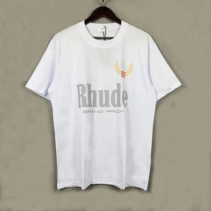 Spring Summer Rhude Shirt Man T Shirts Women Tees Skateboard Oversize Men Short Sleeve T-shirt Brand Men's T-shirts US SIZE S-XXL