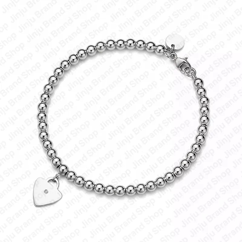 fine sterling silver jewelry 925 bracelet designer charm bracelet Hearts Girlfriend Lady gift luxury braclets bracelet designer for woman bracelets free shipping