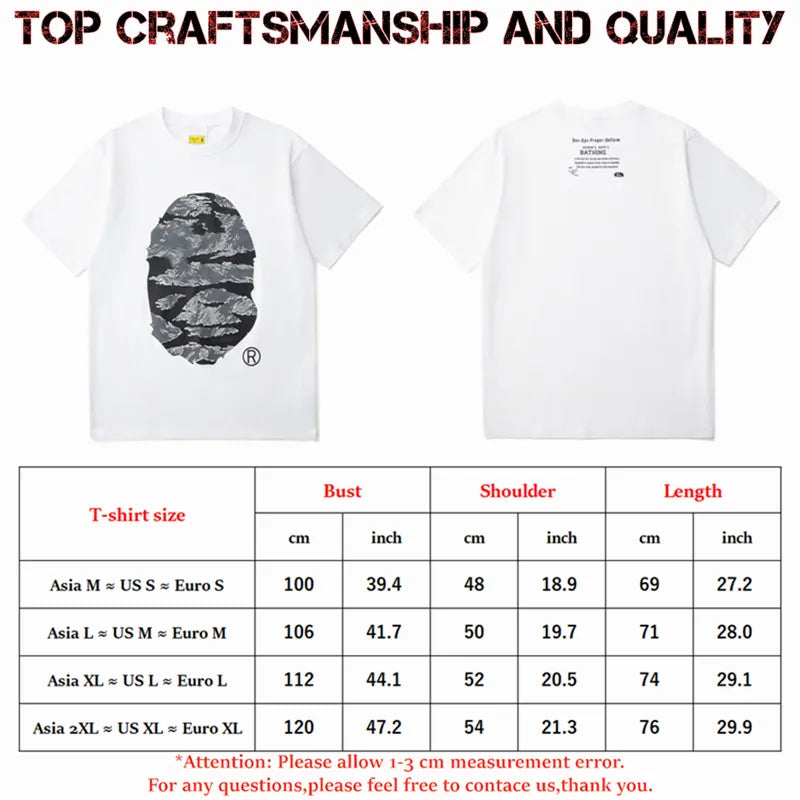 designer Mens T Shirts Top Craftsmanship mens womens Fashion tshirt Foam Print Short Sleeve Street Casual tees Cotton polo tshirts