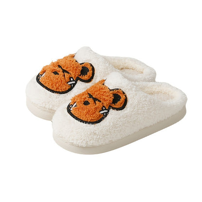 Cozy Cartoon Bear House Slippers - Soft, Anti-Slip, Warm, and Fuzzy Indoor Shoes for Boys and Girls - Perfect for Autumn and Winter, Home Wear, Gift Idea