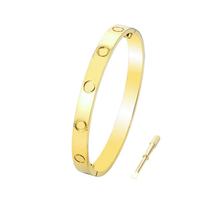 Designer bracelet women bangle plated gold bracelet designer diamond silver luxury screw braceletes stainless steel designer jewelry classical size 17 19 21 fa032