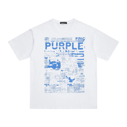 mens t shirt purple shirt graphic tee designer tshirt clothes cotton shirts graffiti evil fun color print sketch oil painting pattern street graffiti Loose Crew Neck