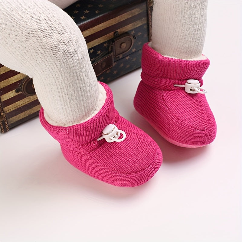 Children's Shoes Winter Thickened Fleece Warm Shoes Soft Sole Walking Shoes 6-9-12 Months Anti-slip Shoes