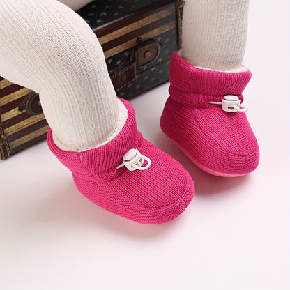 Children's Shoes Winter Thickened Fleece Warm Shoes Soft Sole Walking Shoes 6-9-12 Months Anti-slip Shoes