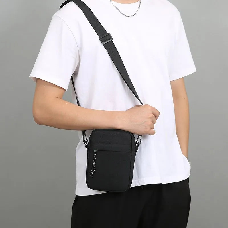 simple Casual Mini Crossbody Bag Men's Nyl Small Shoulder Bag For Men Oxford Menger Phe Side Sling Bag Husband Chest Pack T1eq#