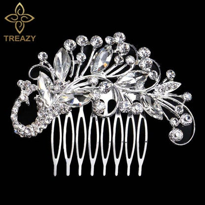 sengpan Christmas gifts for her Gold Color Wedding Hair Combs For Women Charm Pearls Crystal Bridal Hair Accessories Birthday Party Headwear Brides Tiara