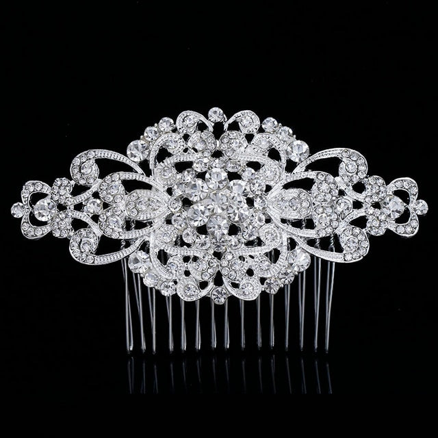 sengpan Christmas gifts for her Gold Color Wedding Hair Combs For Women Charm Pearls Crystal Bridal Hair Accessories Birthday Party Headwear Brides Tiara