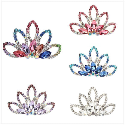 sengpan Christmas gifts ideas Princess Crown Hair Comb Mini Cute Tiaras Multicolor Headwear Girls Kids Hair Jewelry Birthday Party Gift