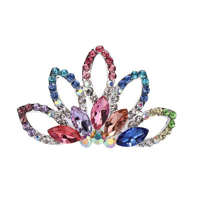 sengpan Christmas gifts ideas Princess Crown Hair Comb Mini Cute Tiaras Multicolor Headwear Girls Kids Hair Jewelry Birthday Party Gift