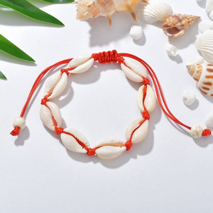 sengpan Bohemia Natural Shell Anklets for Women Foot Jewelry Summer Beach Barefoot Bracelet Ankle on Leg Chian Ankle Strap Accessories