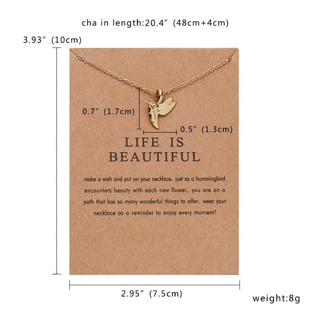 sengpan Butterfly Elephant Pearl Of Love Gold-color Pendant Necklaces Clavicle Chains Necklace Fashion Necklace Women Jewelry