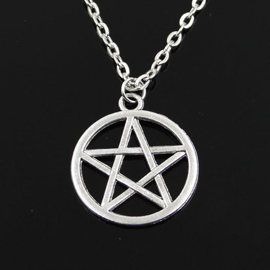 sengpan Christmas wishlist Simple Classic Fashion Star Pentagram Antique Silver Color Pendant Girl Short Long Chain Necklaces Jewelry For Women